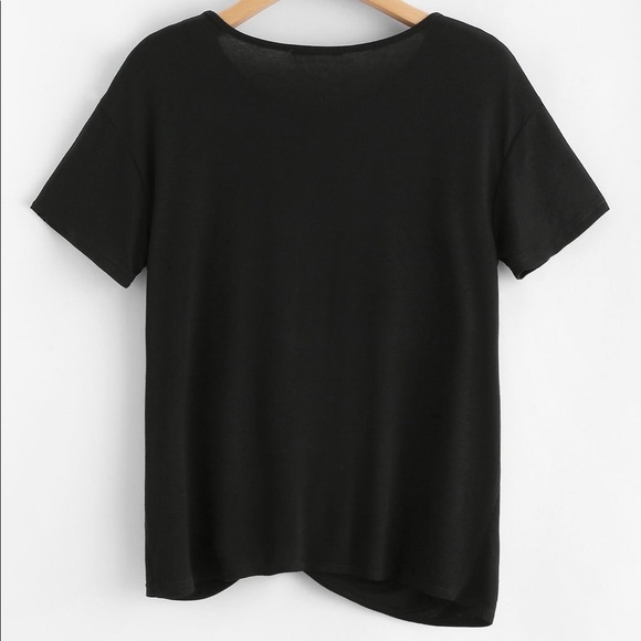 Pearl Embellished Twist Front Tee - Picture 5 of 6